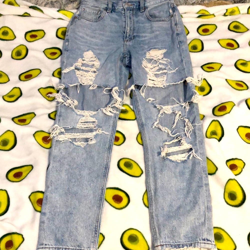 Ripped mom jeans